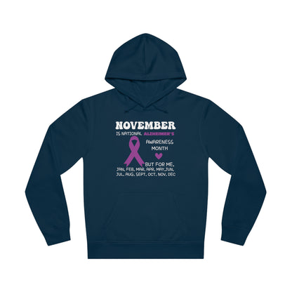 Awareness Month - Alzheimer's, Unisex Organic Drummer Hoodie, Printed