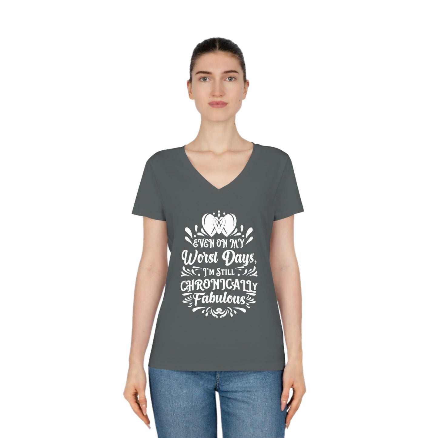 Even on My Worst Days, Women's Evoker V-Neck T-Shirt, Printed