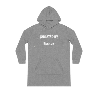 Ghosted by Energy with Spooky Ghosts, Women's Streeter Organic Hoodie Dress (Dark), Printed