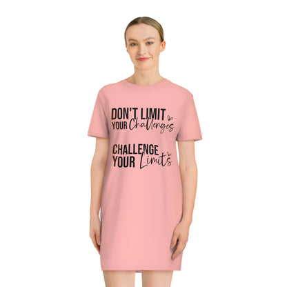 Don't Limit Your Challenges, Women's Spinner T-Shirt Dress, Printed