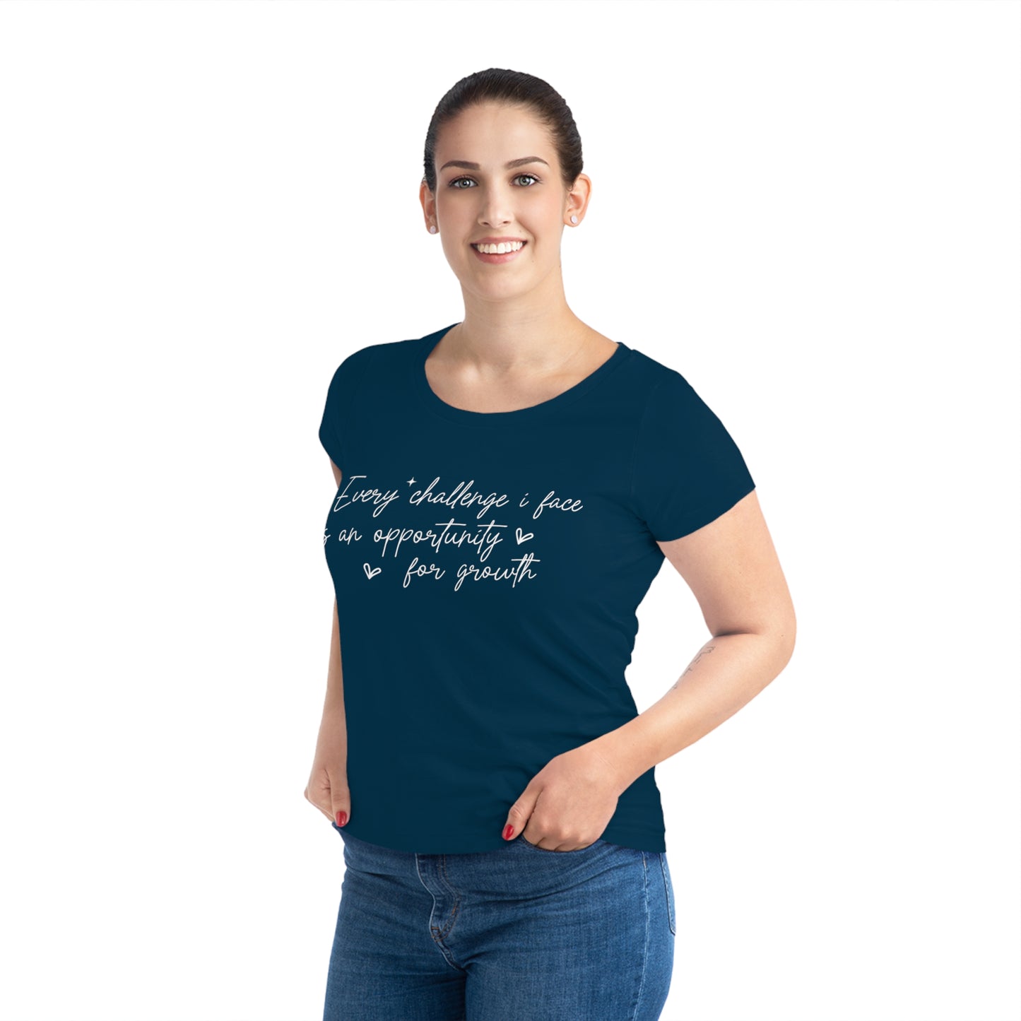 Every Challenge I Face, Women's Jazzer T-shirt (Dark), Printed