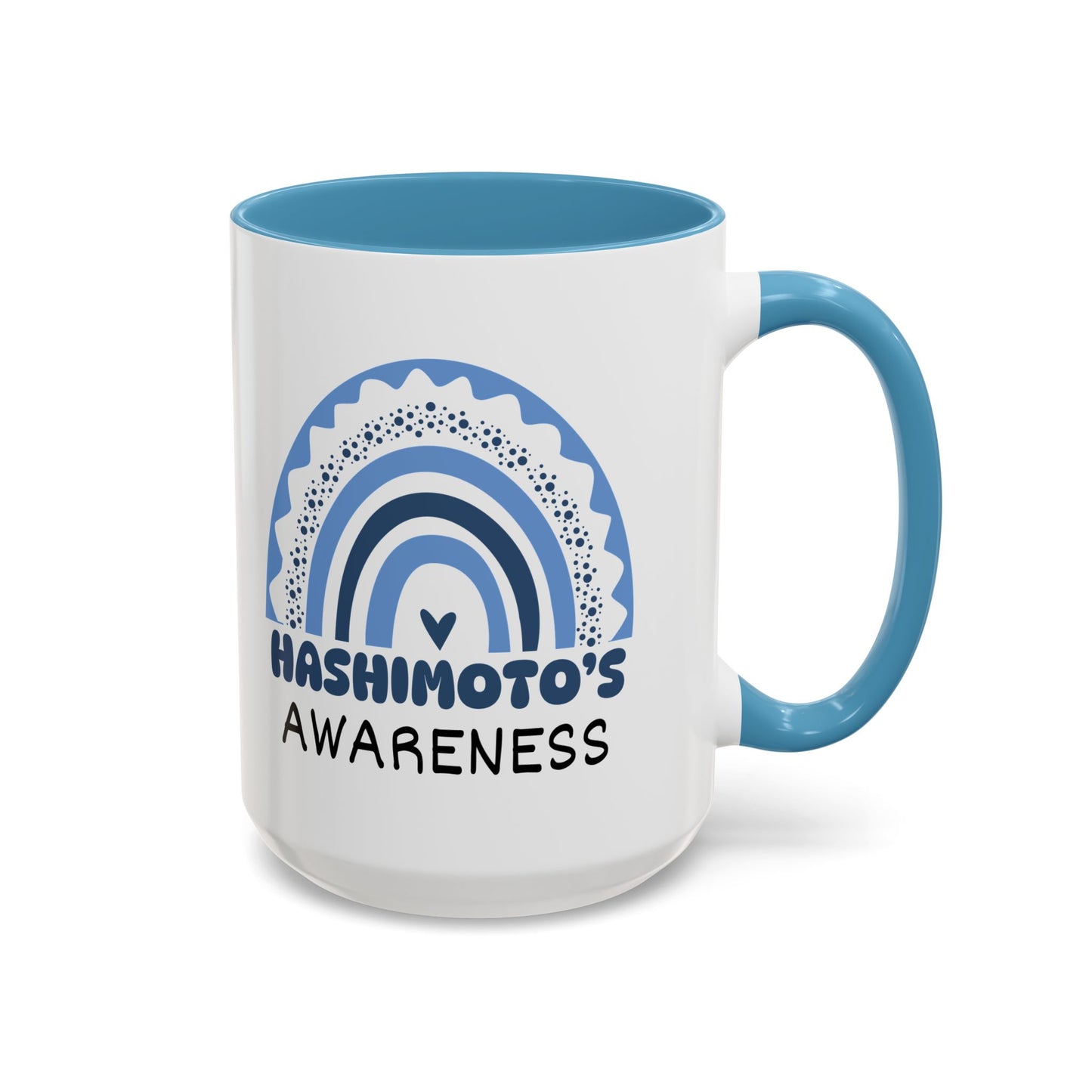 Hashimoto’s Big Awareness Rainbow | Lead-free Accent Coffee Mug (11, 15oz)