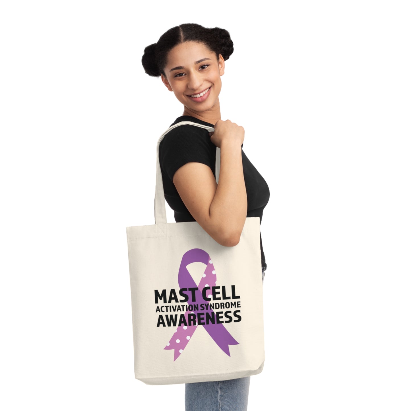 Awareness Ribbon - Mast Cell Activation Syndrome, Organic Tote, Printed