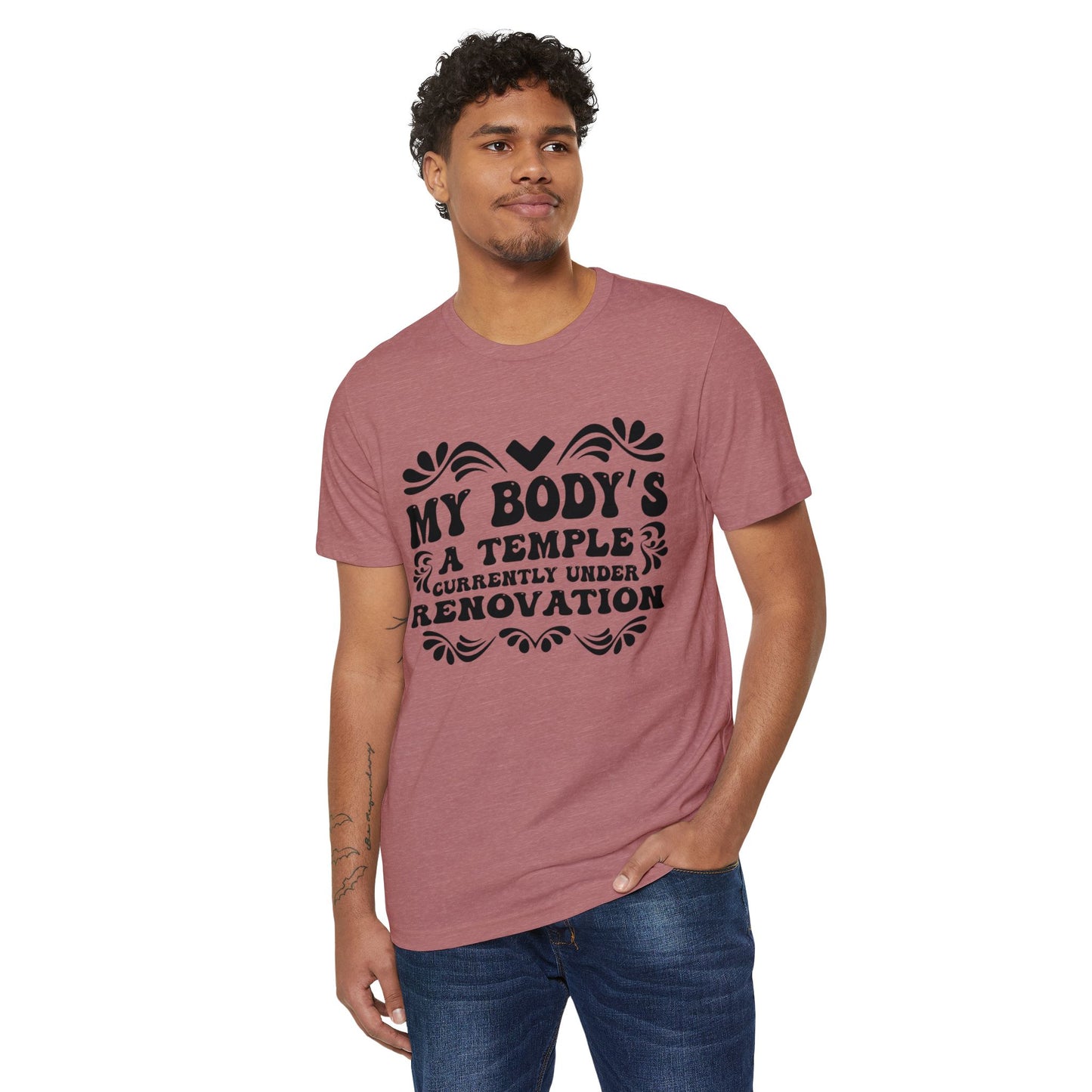 My Body's A Temple..., Unisex Organic Cotton T-shirt, Printed