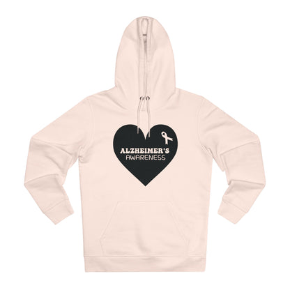 Awareness Heart - Alzheimer's in Pastel Aesthetic | Unisex Heavy Blend Organic Hoodie Sweatshirt