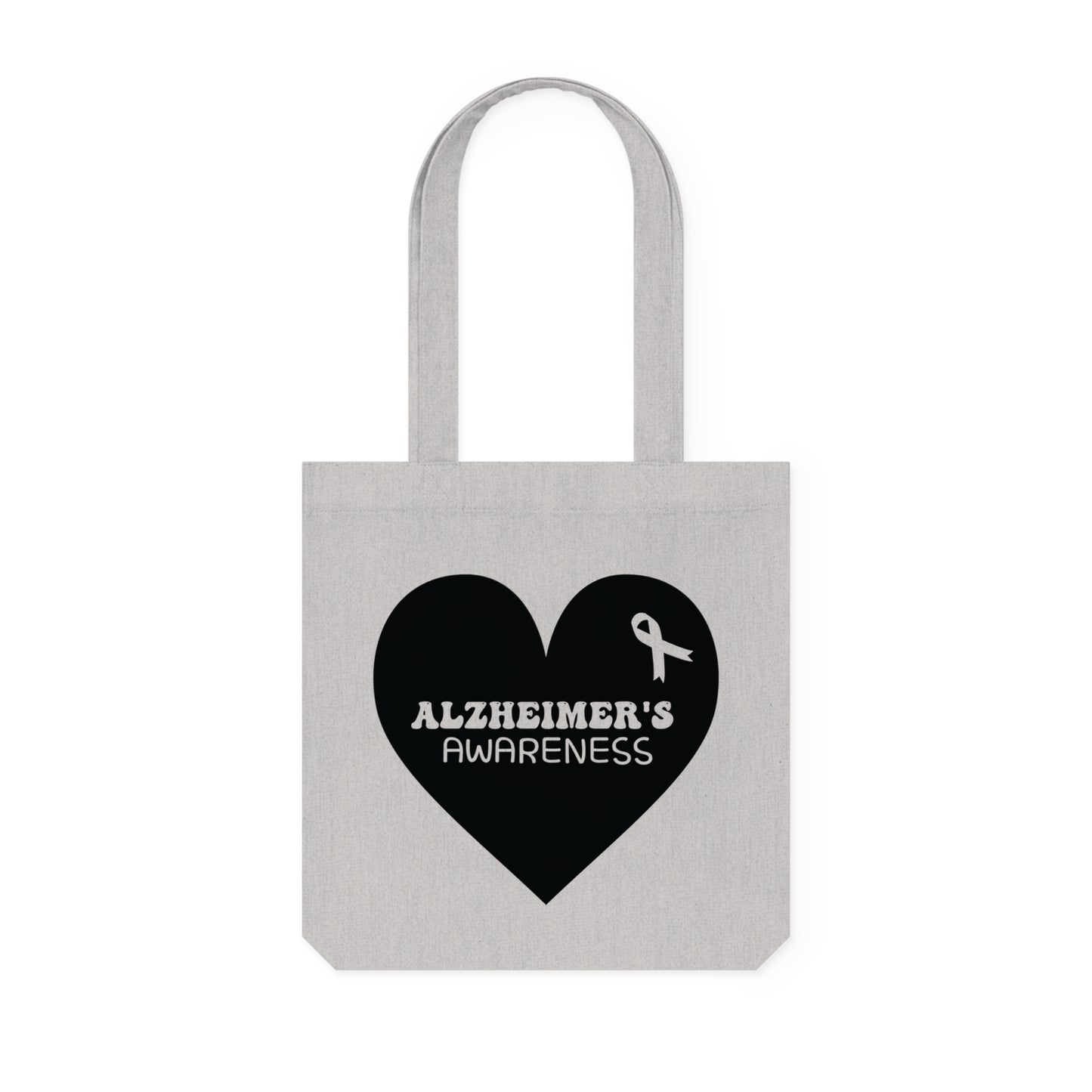 Awareness Heart - Alzheimer's, Organic Tote, Printed