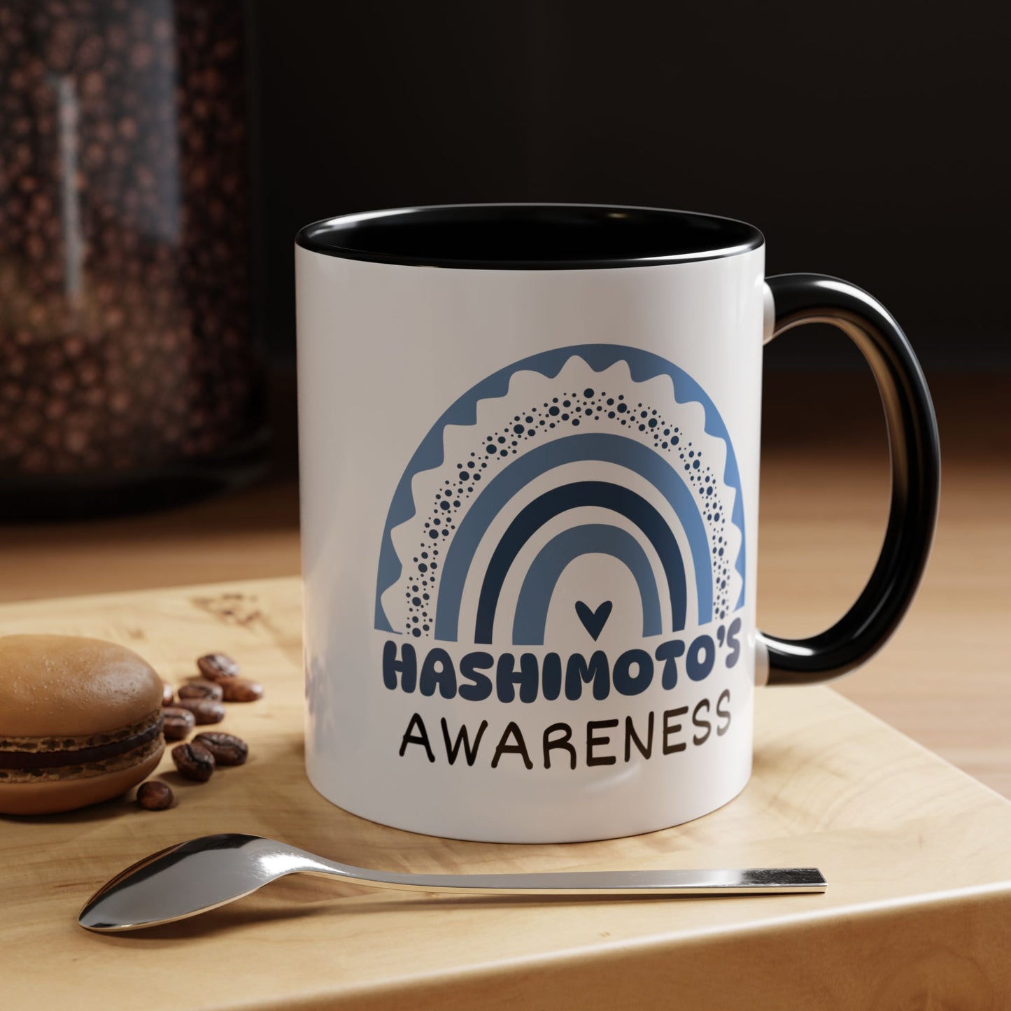 Hashimoto’s Big Awareness Rainbow | Lead-free Accent Coffee Mug (11, 15oz)