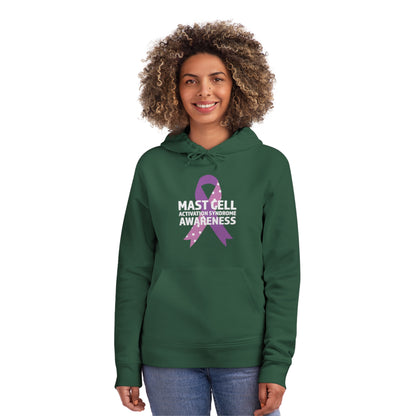 Awareness Ribbon - Mast Cell Activation Syndrome, Unisex Organic Drummer Hoodie, Printed