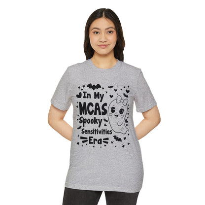 In My MCAS Spooky Sensitivities Era, Unisex Organic Cotton T-shirt, Printed