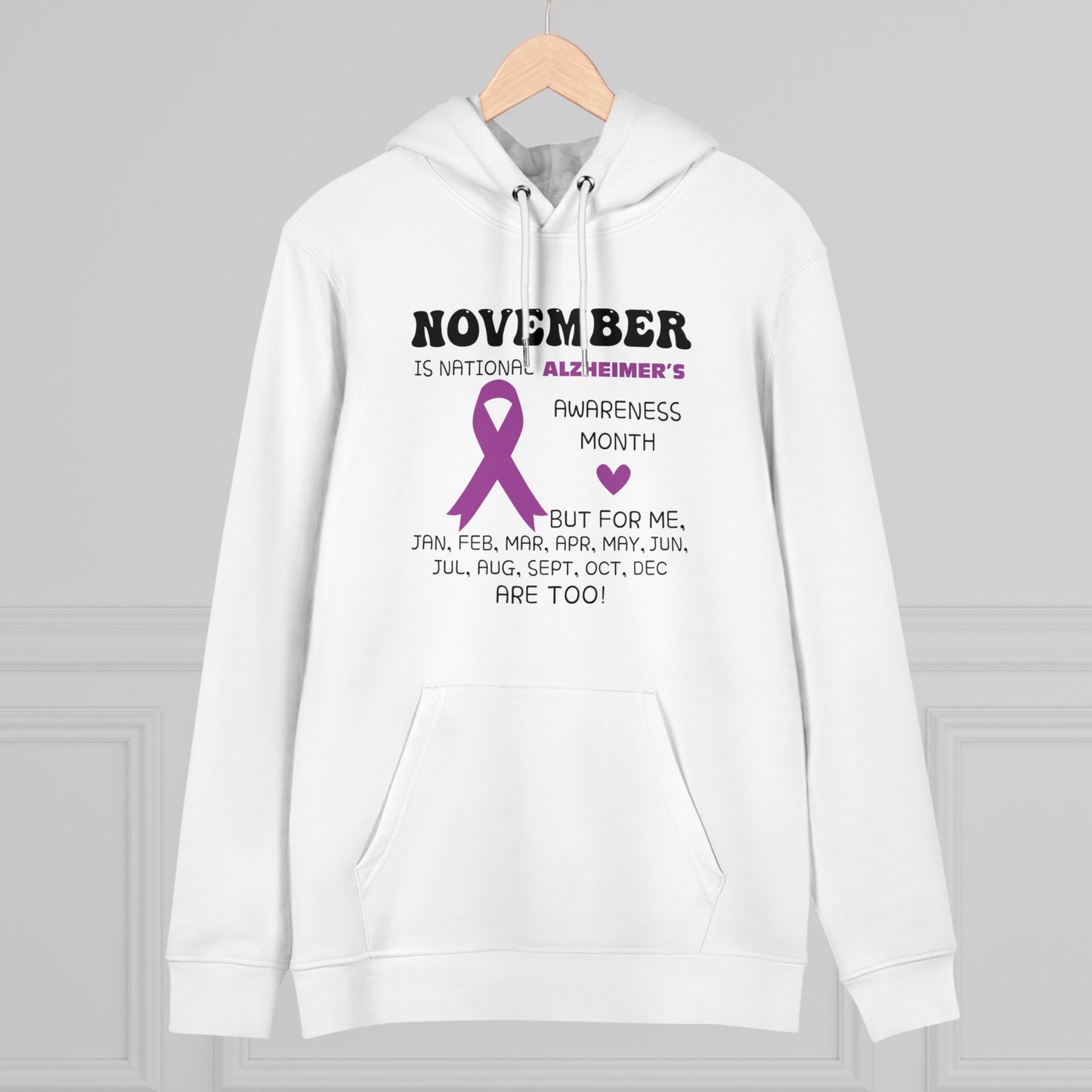 Awareness Month - Alzheimer's in Pastel Aesthetic | Unisex Heavy Blend Organic Hoodie Sweatshirt