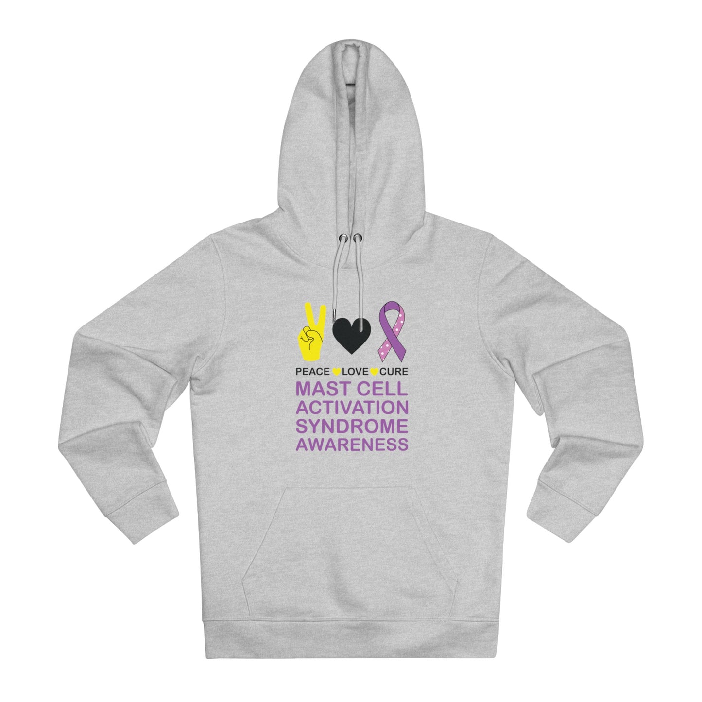 Peace Love Cure - MCAS in Pastel Aesthetic | Unisex Heavy Blend Organic Hoodie Sweatshirt