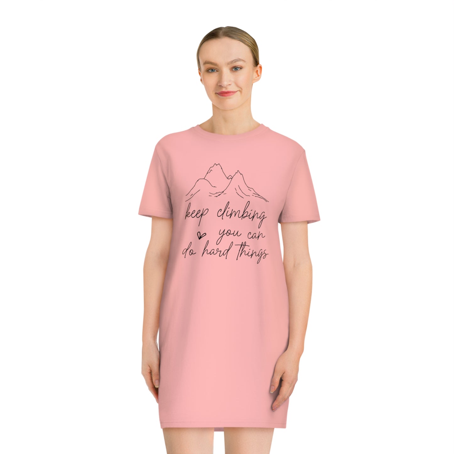 Keep Climbing, Women's Spinner T-Shirt Dress, Printed