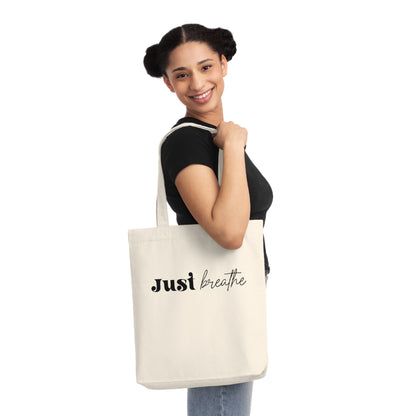 Just Breathe, Organic Tote, Printed