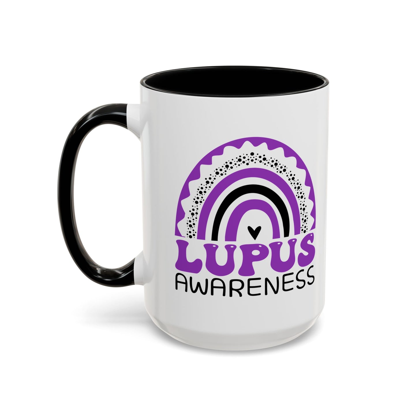 Lupus Big Awareness Rainbow | Lead-free Accent Coffee Mug (11, 15oz)