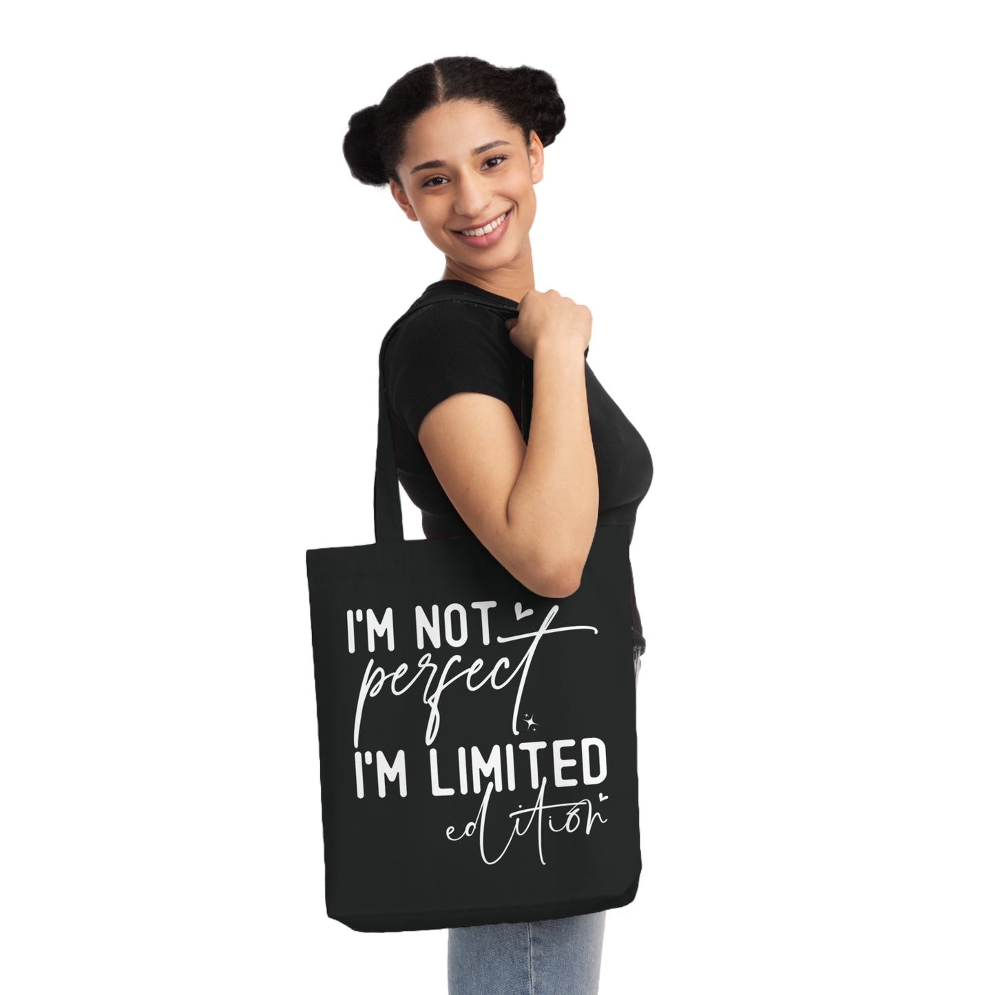 I'm Not Perfect, Organic Tote, Printed