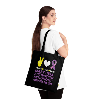 Peace Love Cure - Mast Cell Activation Syndrome, Organic Tote (Colorful), Printed