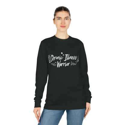 Chronic Illness Warrior, Unisex Organic Long Sleeve Tee, Printed