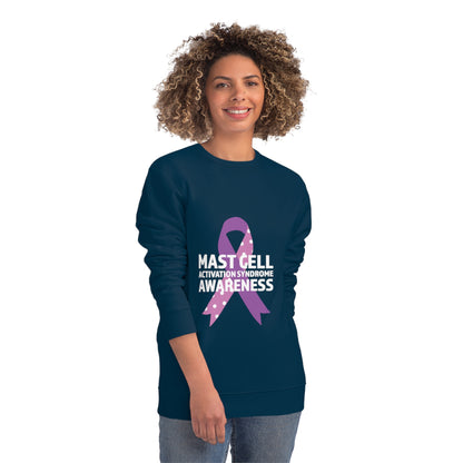 Awareness Ribbon - Mast Cell Activation Syndrome, Unisex Organic Sweatshirt, Printed