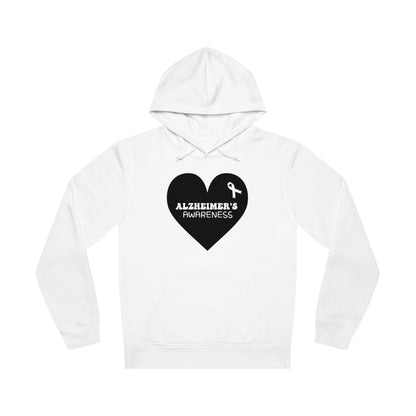 Awareness Heart - Alzheimer's, Unisex Organic Drummer Hoodie, Printed