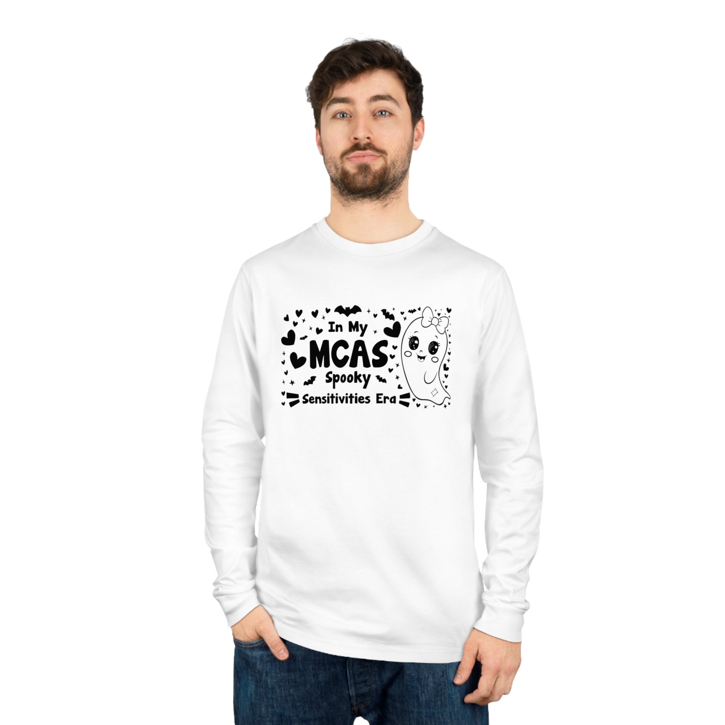 In My MCAS Spooky Sensitivities Era, Unisex Organic Long Sleeve Tee, Printed