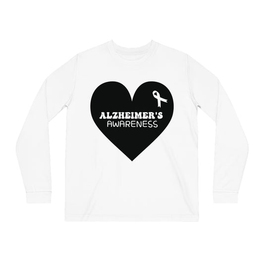 Awareness Heart - Alzheimer's, Unisex Organic Long Sleeve Tee, Printed