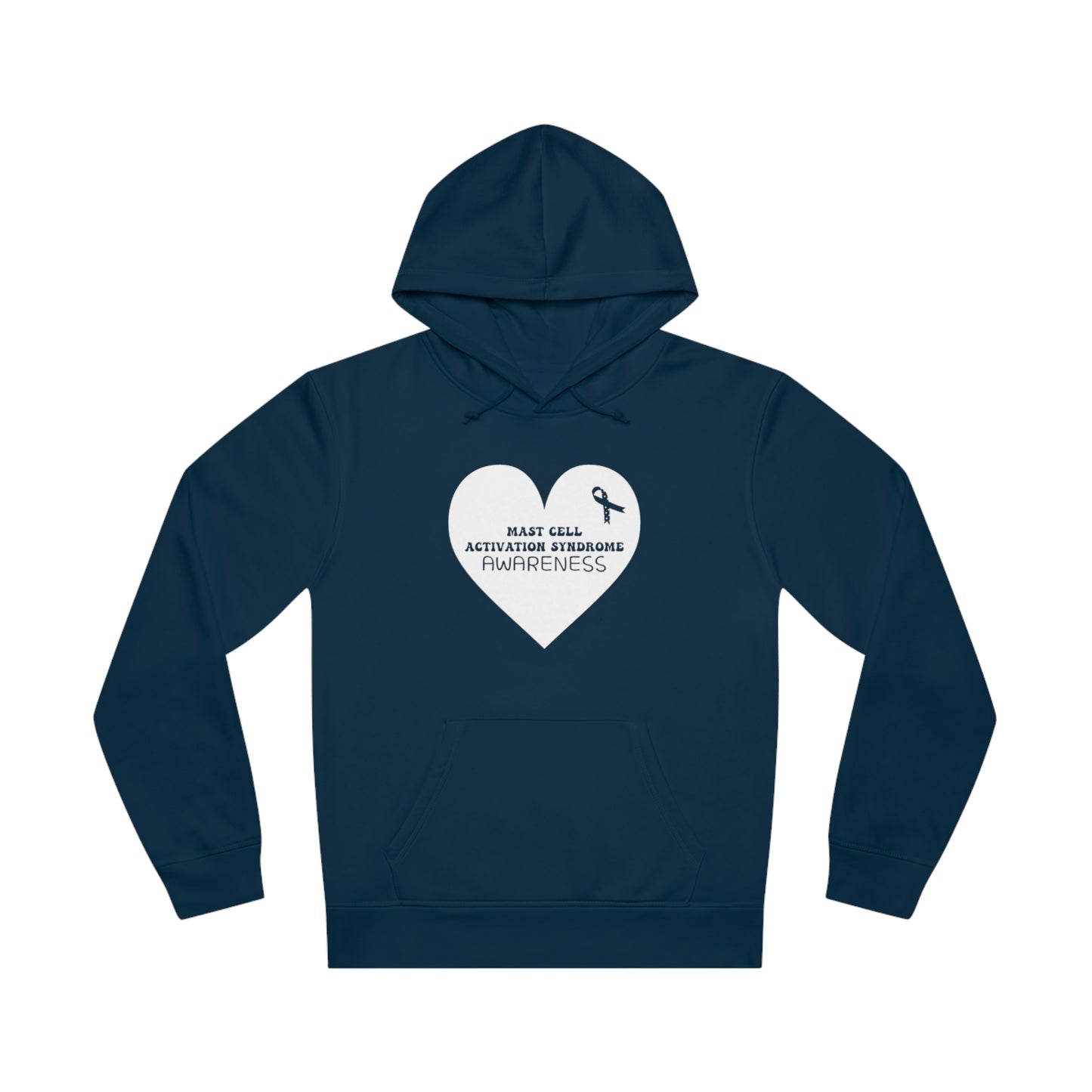 Awareness Heart - Mast Cell Activation Syndrome, Unisex Organic Drummer Hoodie, Printed