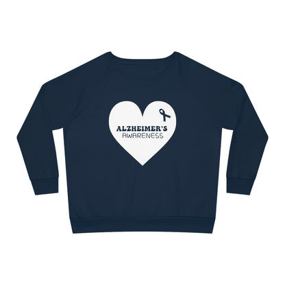 Awareness Heart - Alzheimer's, Women's Dazzler Relaxed Organic Fit Sweatshirt, Printed