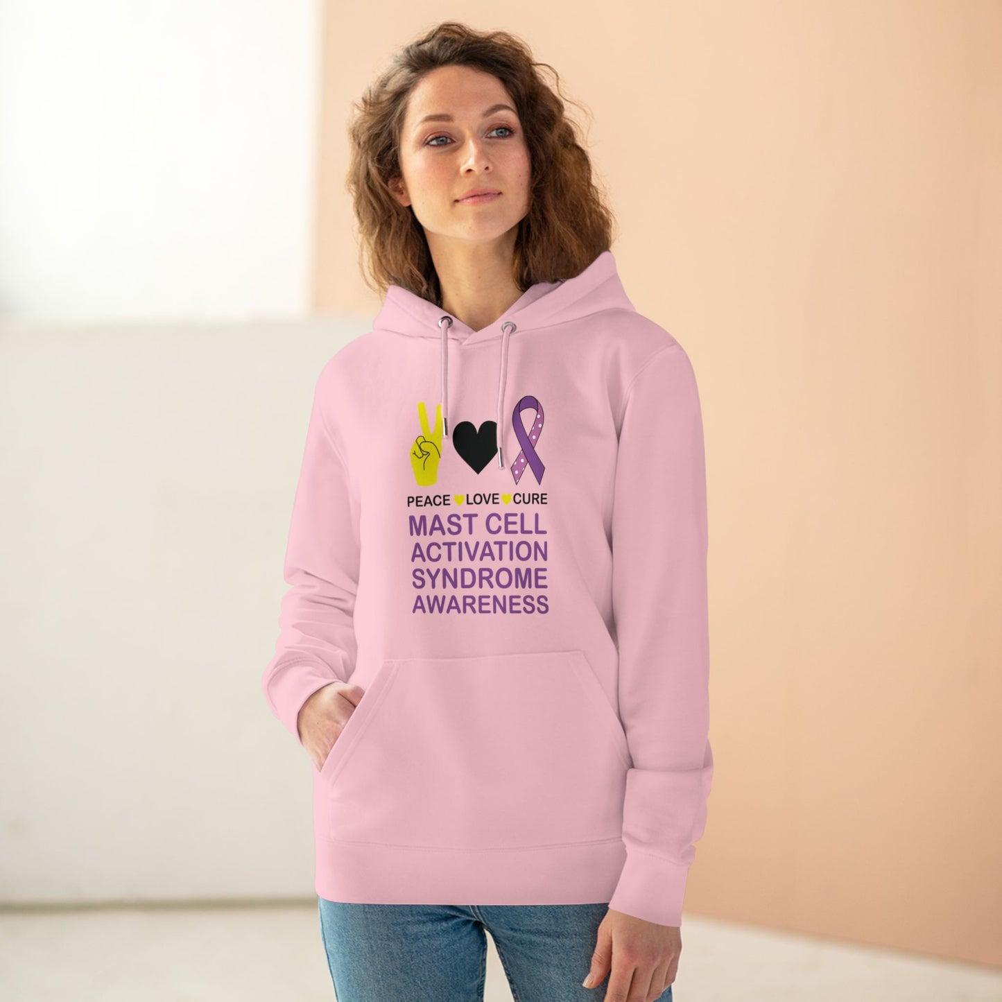 Peace Love Cure - MCAS in Pastel Aesthetic | Unisex Heavy Blend Organic Hoodie Sweatshirt