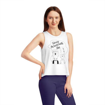 Embracing My Haunted Health Vibes, Women's Dancer Cropped Tank Top, Printed