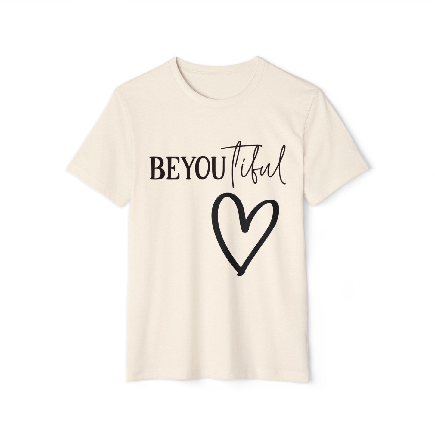 BeYOUtiful, Unisex Organic Cotton T-shirt, Printed