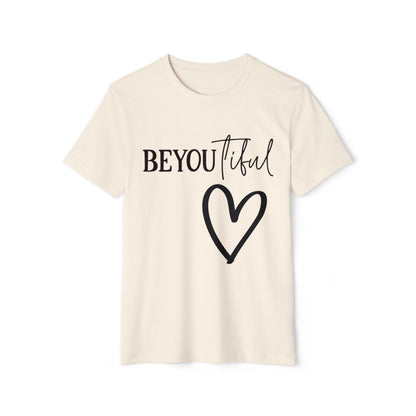 BeYOUtiful, Unisex Organic Cotton T-shirt, Printed