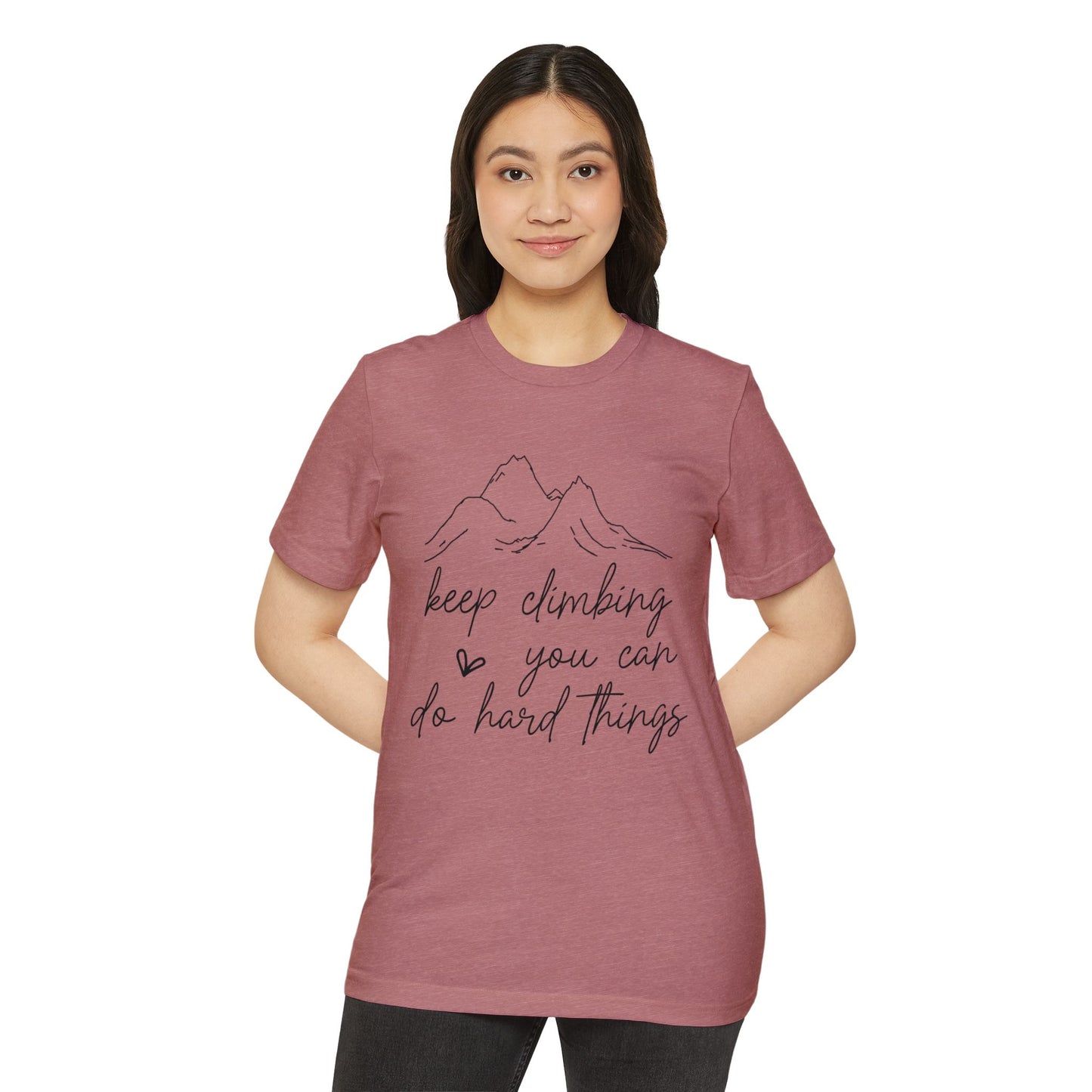 Keep Climbing, Unisex Organic Cotton T-shirt, Printed