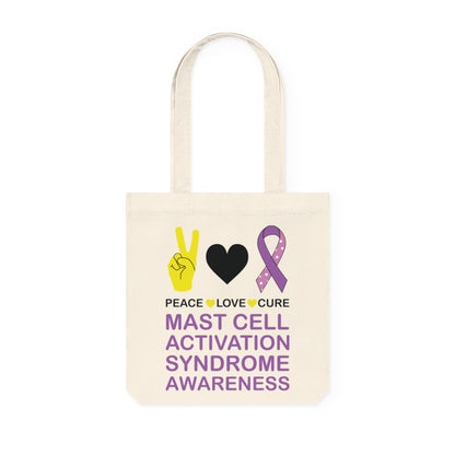 Peace Love Cure - Mast Cell Activation Syndrome, Organic Tote, Printed