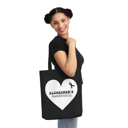 Awareness Heart - Alzheimer's, Organic Tote, Printed