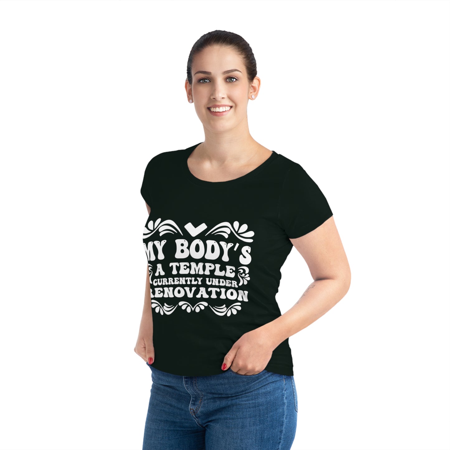 My Body's A Temple..., Women's Jazzer T-shirt (Dark), Printed