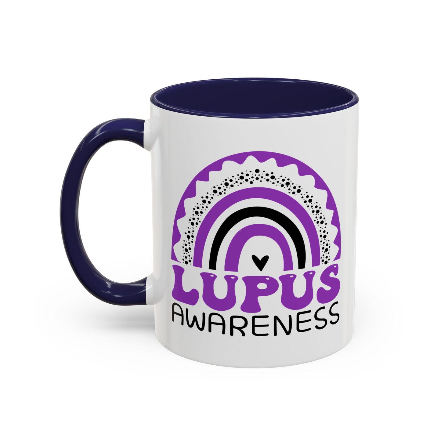 Lupus Big Awareness Rainbow | Lead-free Accent Coffee Mug (11, 15oz)