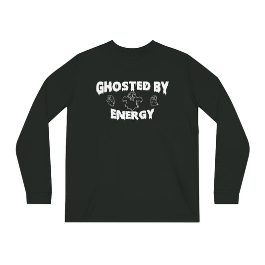 Ghosted by Energy with Spooky Ghosts, Unisex Organic Long Sleeve Tee, Printed