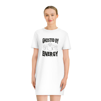 Ghosted by Energy with Spooky Ghosts, Women's Spinner T-Shirt Dress, Printed