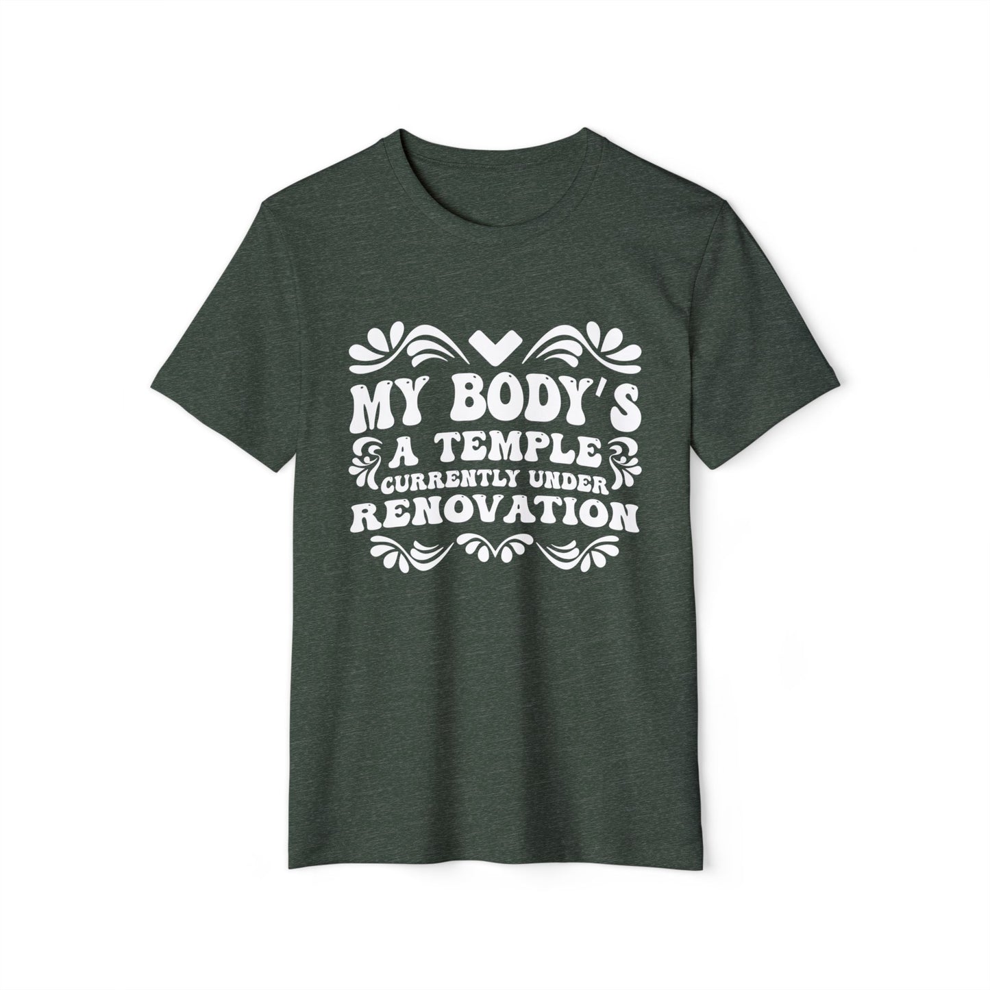 My Body's A Temple..., Unisex Organic Cotton T-shirt, Printed