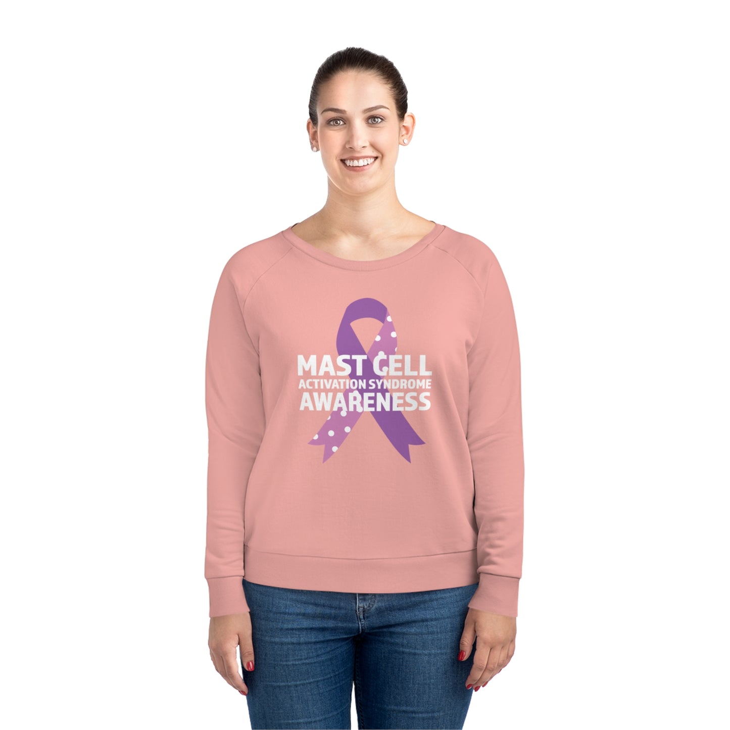 Awareness Ribbon - Mast Cell Activation Syndrome, Women's Dazzler Relaxed Organic Fit Sweatshirt, Printed