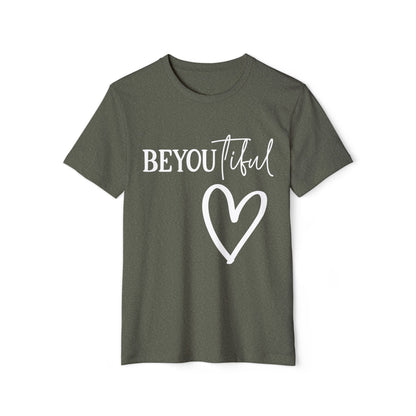 BeYOUtiful, Unisex Organic Cotton T-shirt, Printed