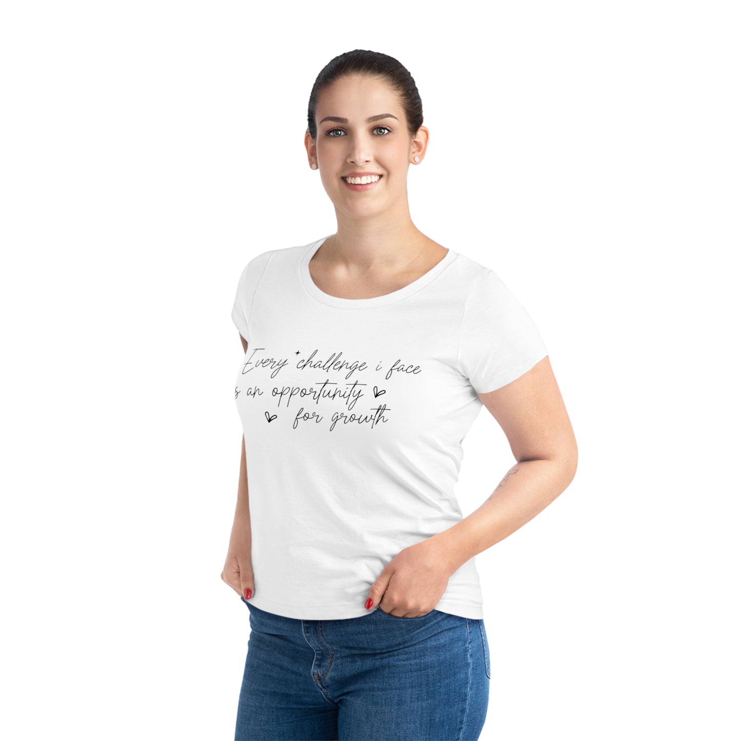 Every Challenge I Face, Women's Jazzer T-shirt (Light), Printed