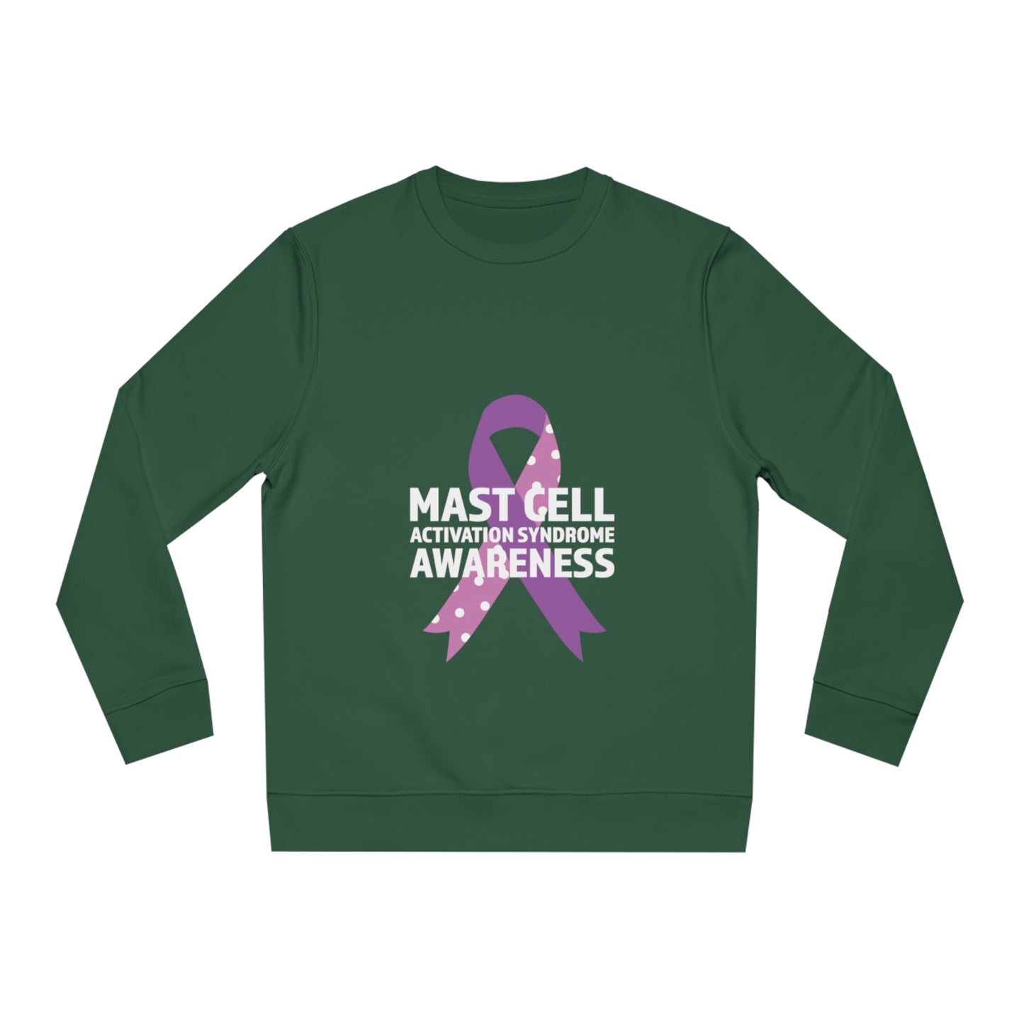 Awareness Ribbon - Mast Cell Activation Syndrome, Unisex Organic Sweatshirt, Printed