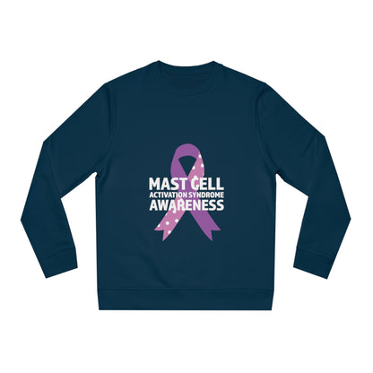 Awareness Ribbon - Mast Cell Activation Syndrome, Unisex Organic Sweatshirt, Printed