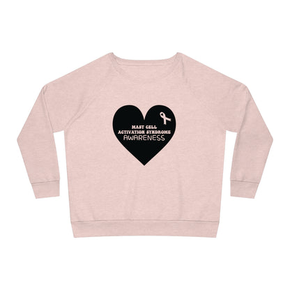 Awareness Heart - Mast Cell Activation Syndrome, Women's Dazzler Relaxed Organic Fit Sweatshirt, Printed