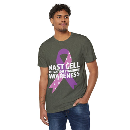 Awareness Ribbon - Mast Cell Activation Syndrome, Unisex Organic Cotton T-shirt, Printed