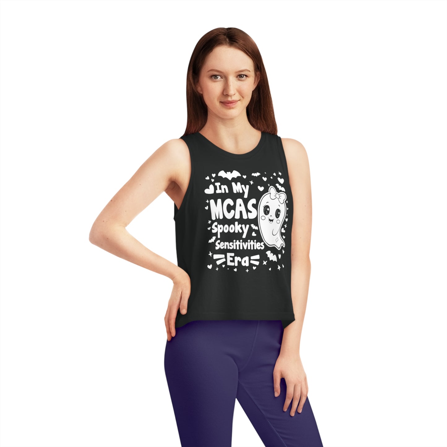 In My MCAS Spooky Sensitivities Era, Women's Dancer Cropped Tank Top, Printed