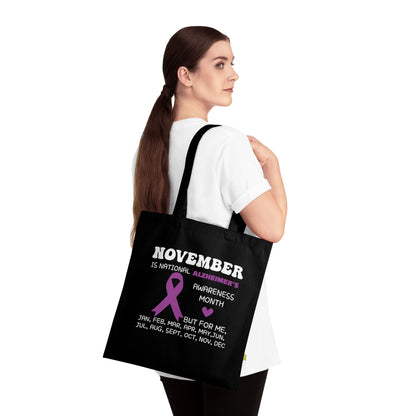 Awareness Month - Alzheimer's, Organic Tote (Colorful), Printed