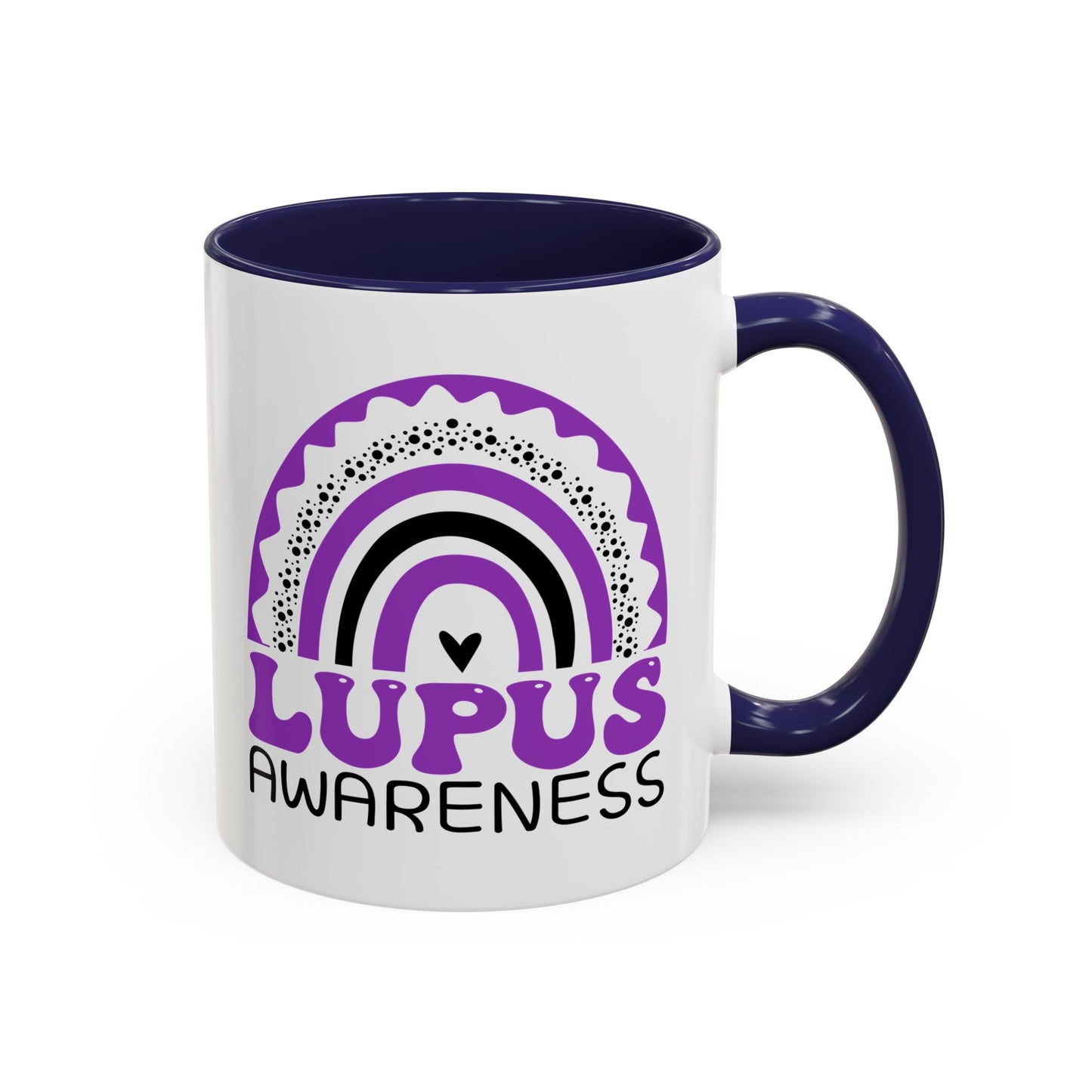 Lupus Big Awareness Rainbow | Lead-free Accent Coffee Mug (11, 15oz)