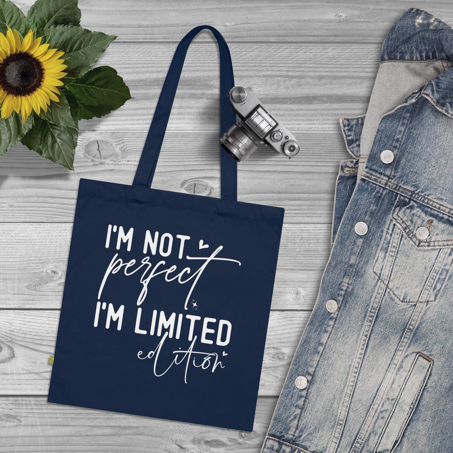 I'm Not Perfect, Organic Tote (Colorful), Printed